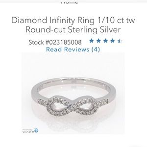 Infinity diamond ring